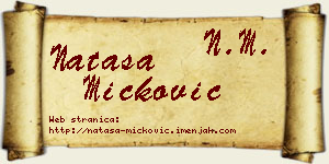 Nataša Micković vizit kartica
